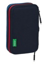 PLUMIER DOBLE PQÑO 28 pcs BENETTON "SIXTIES" 12,5X19,5X4