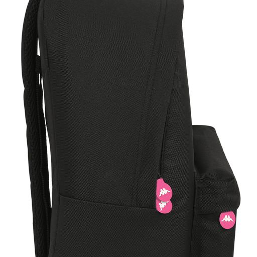 MOCHILA KAPPA "BLACK AND PINK" 33X42X15