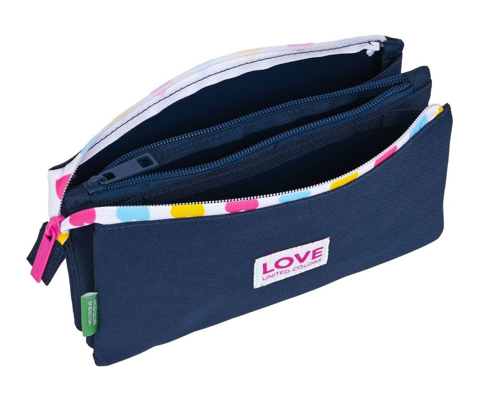 PORTATODO TRIPLE BENETTON "LOVE" 22X12X3