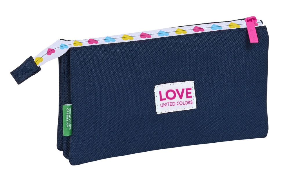 PORTATODO TRIPLE BENETTON "LOVE" 22X12X3