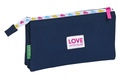PORTATODO TRIPLE BENETTON "LOVE" 22X12X3