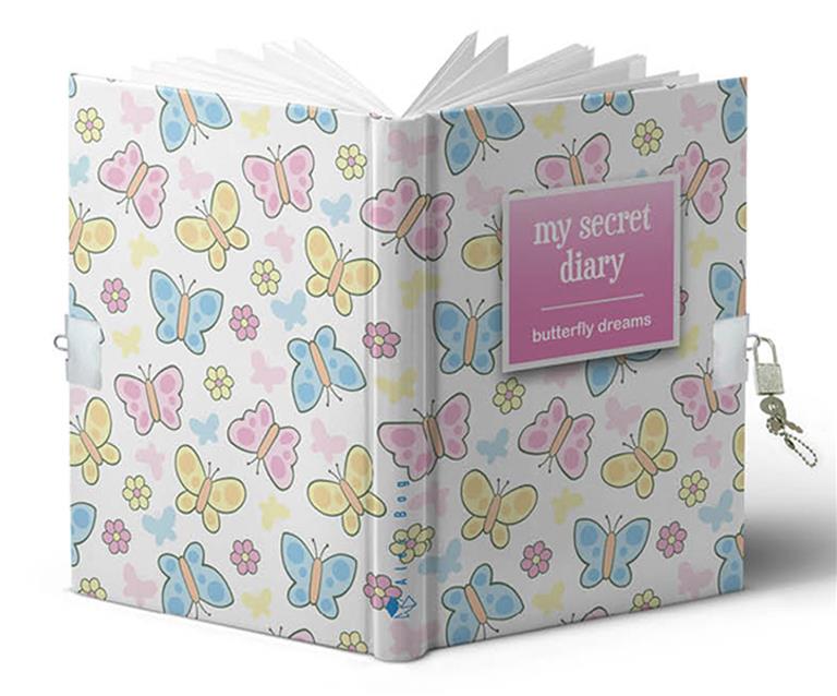 DIARIO A5 168H.C/CANDADO BUTTERFLY DREAMS
Ref. HS-1041