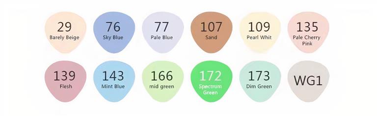 ESTUCHE GAMA ARTIST 12 PASTEL COLORS AB-0713