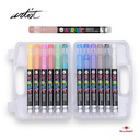 ESTUCHE MALETIN ACRILICOS REAL BRUSH ,12 COLORES