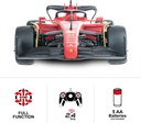 Mondo Motors - Ferrari F1-75 - Coche de Fórmula 1 radiocontrolado - Escala 1:18-2,4 GHz - Rojo - 63742