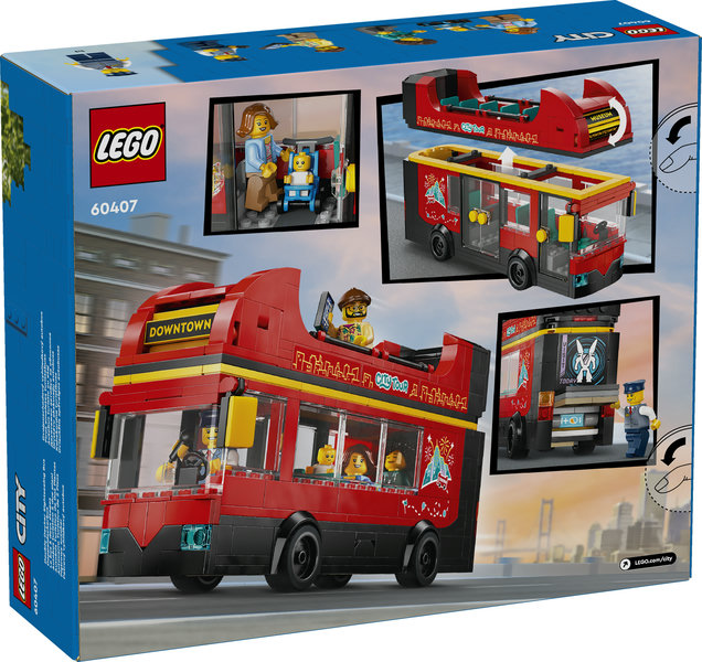 Autobús Turístico Rojo de Dos Plantas LEGO 60407