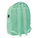 MOCHILA DOBLE PARA PORTATIL 15,6"+USB MUNICH BASICOS "TURQUESA" safta642408820