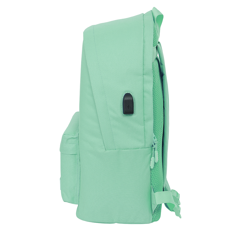 MOCHILA DOBLE PARA PORTATIL 15,6"+USB MUNICH BASICOS "TURQUESA" safta642408820