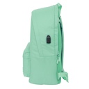 MOCHILA DOBLE PARA PORTATIL 15,6"+USB MUNICH BASICOS "TURQUESA" safta642408820