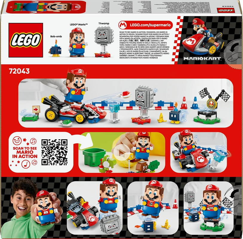 Mario Kart™ – LEGO® Mario™ interactivo y Kart estándar LEGO 72043
