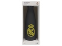 Real Madrid Botella Negra con oro  Rubberizada de Doble Pared