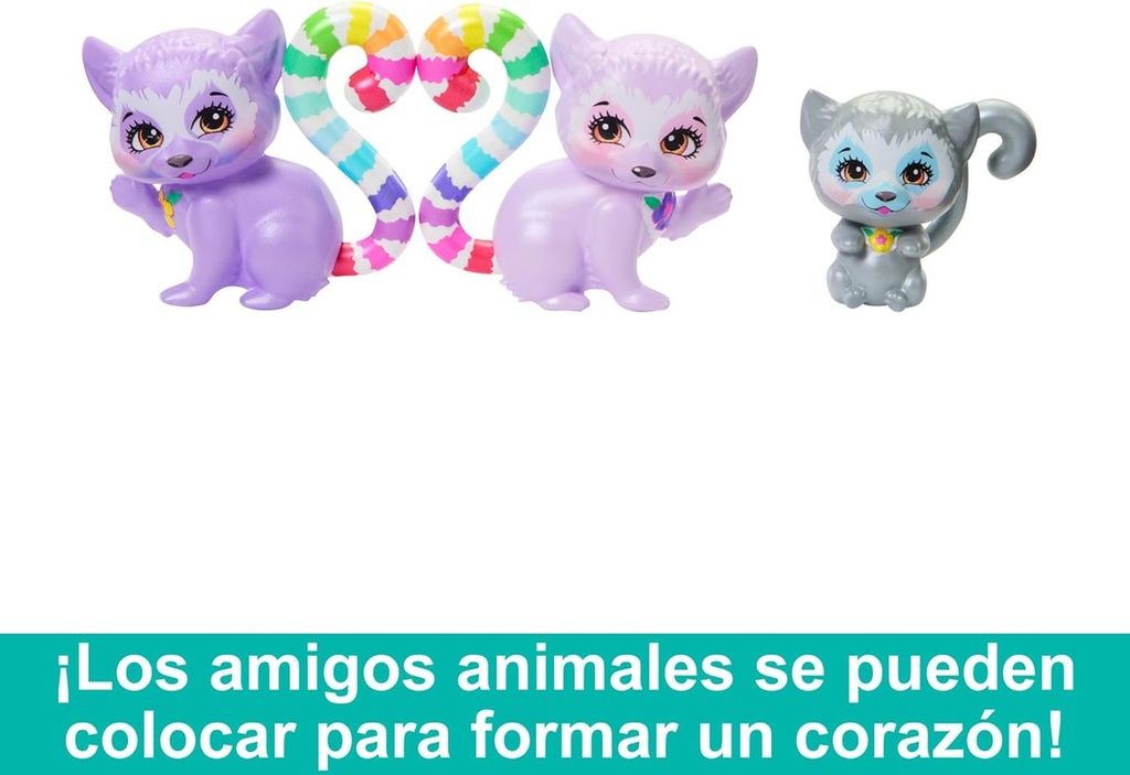 ENCHANTIMALS SUNSHINE ISLAND FAMILIA LÉMURES HRX86 MATTEL HRX86