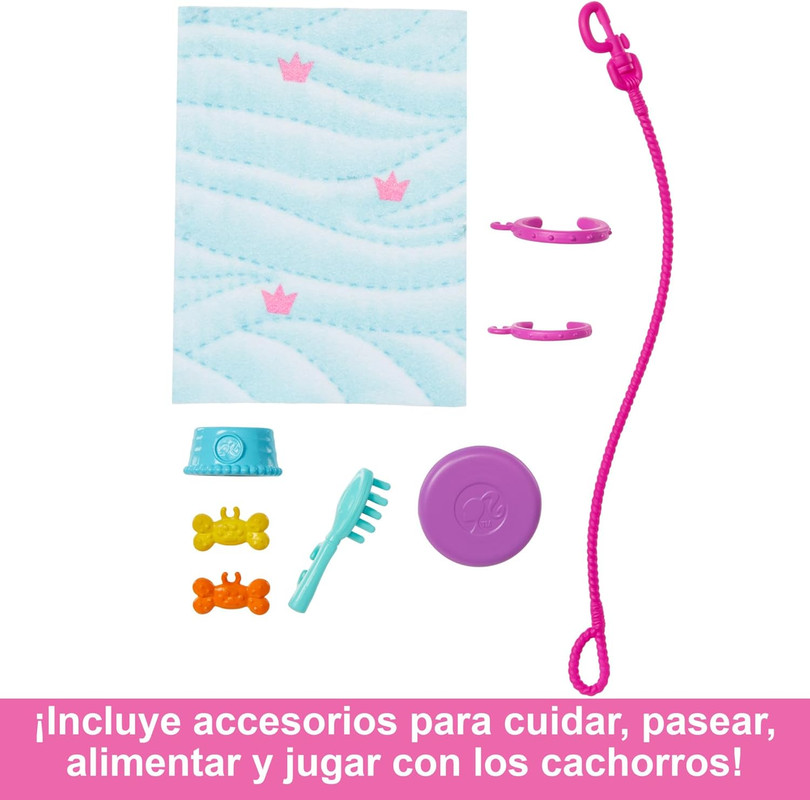 MUÑECA BARBIE PASEADORA PERRO SILLA DE RUEDAS HTK37 MATTEL HTK37