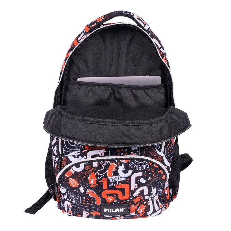 Mochila escolar 4 cremalleras (25 L) serie especial Fingers