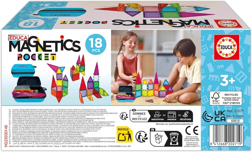 EDUCA MAGNETICS POCKET 18pcs EDUCA 20271