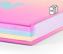 Cuaderno A4 con espiral y tapa dura, papel cuadriculado, 90 hojas de 95gr/m², colección Sunset