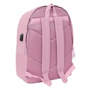 MOCHILA DOBLE PARA PORTATIL 15,6"+USB MUNICH BASICOS "ROSA"