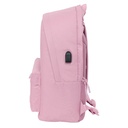 MOCHILA DOBLE PARA PORTATIL 15,6"+USB MUNICH BASICOS "ROSA"