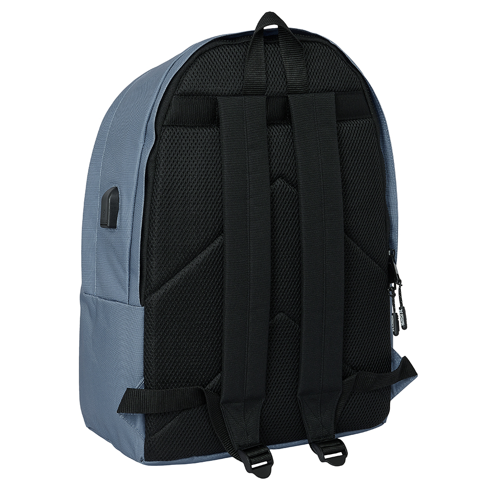 MOCHILA DOBLE PARA PORTATIL 15,6"+USB MUNICH BASICOS "GRIS"