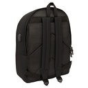 MOCHILA DOBLE PARA PORTATIL 15,6"+USB F.C.BARCELONA CHICA NEGRO