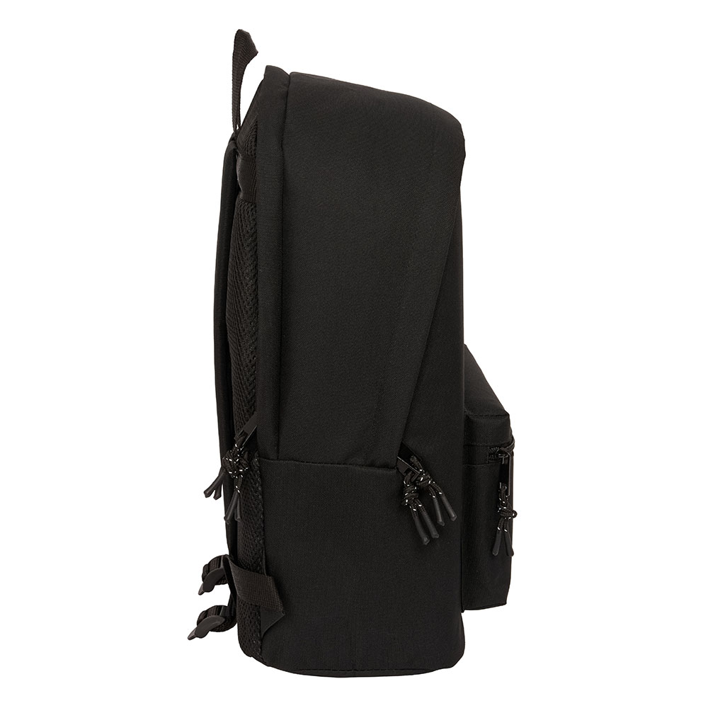 MOCHILA DOBLE PARA PORTATIL 15,6"+USB F.C.BARCELONA CHICA NEGRO