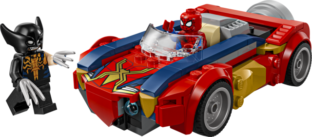 Coche de Spider-Man vs. Lobezno Venomizado 76336