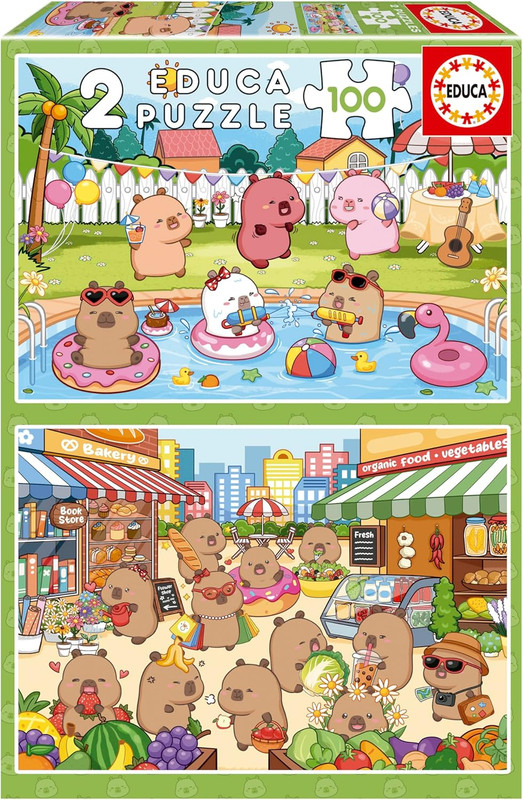 PUZZLE 2X100 CAPYFUN FSC(R) EDUCA 20484