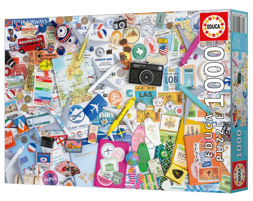 PUZZLE 1000 COLLAGE DE VIAJES FSC(R EDUCA 20560