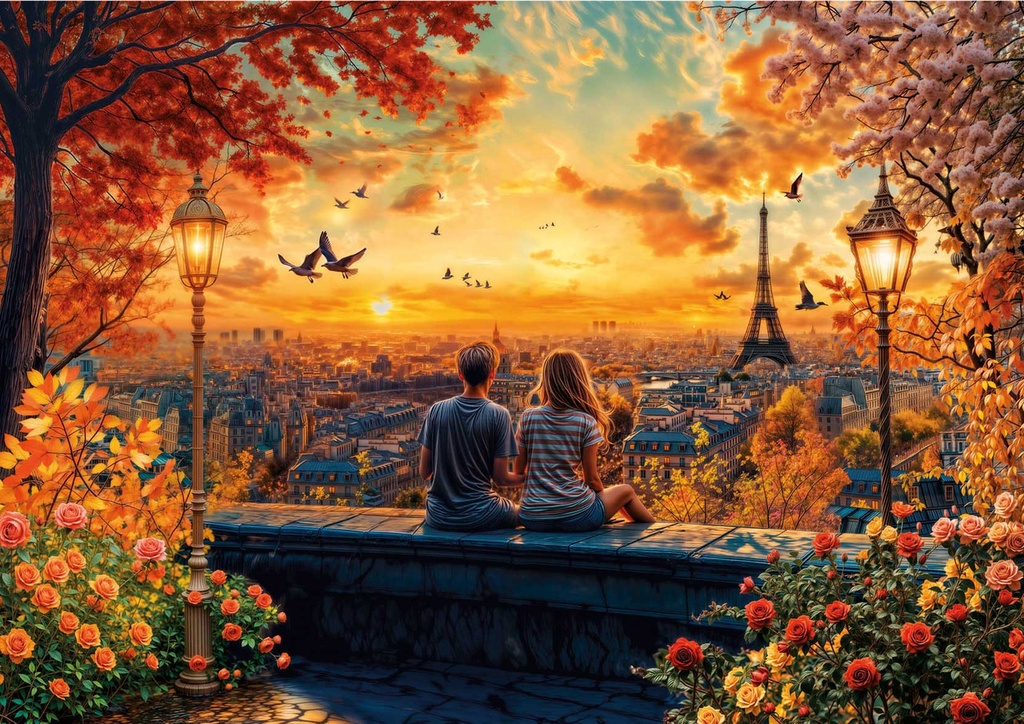 PUZZLE 1500 ENAMORADOS EN PARÍS FSC EDUCA 20569