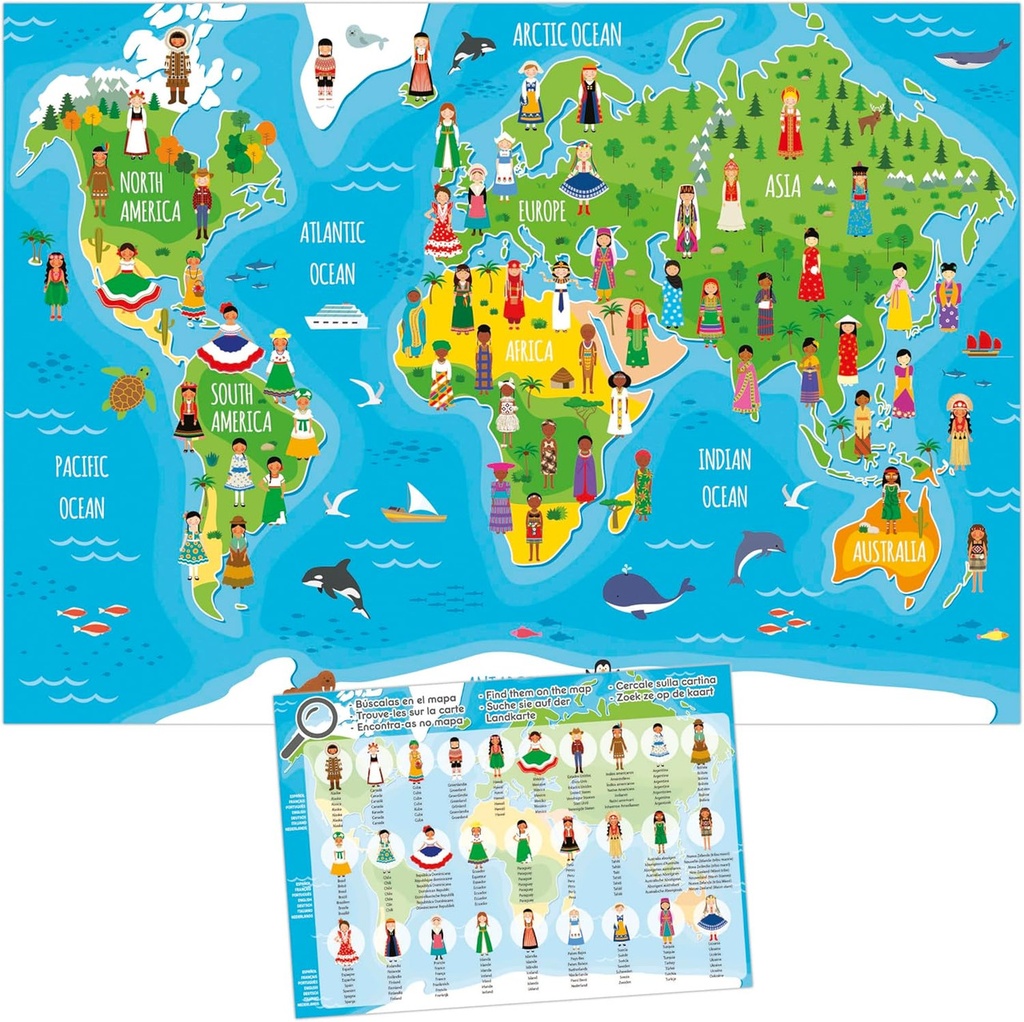 PUZZLE 150 NIÑAS DEL MUNDO GEOPUZ F  EDUCA 20477