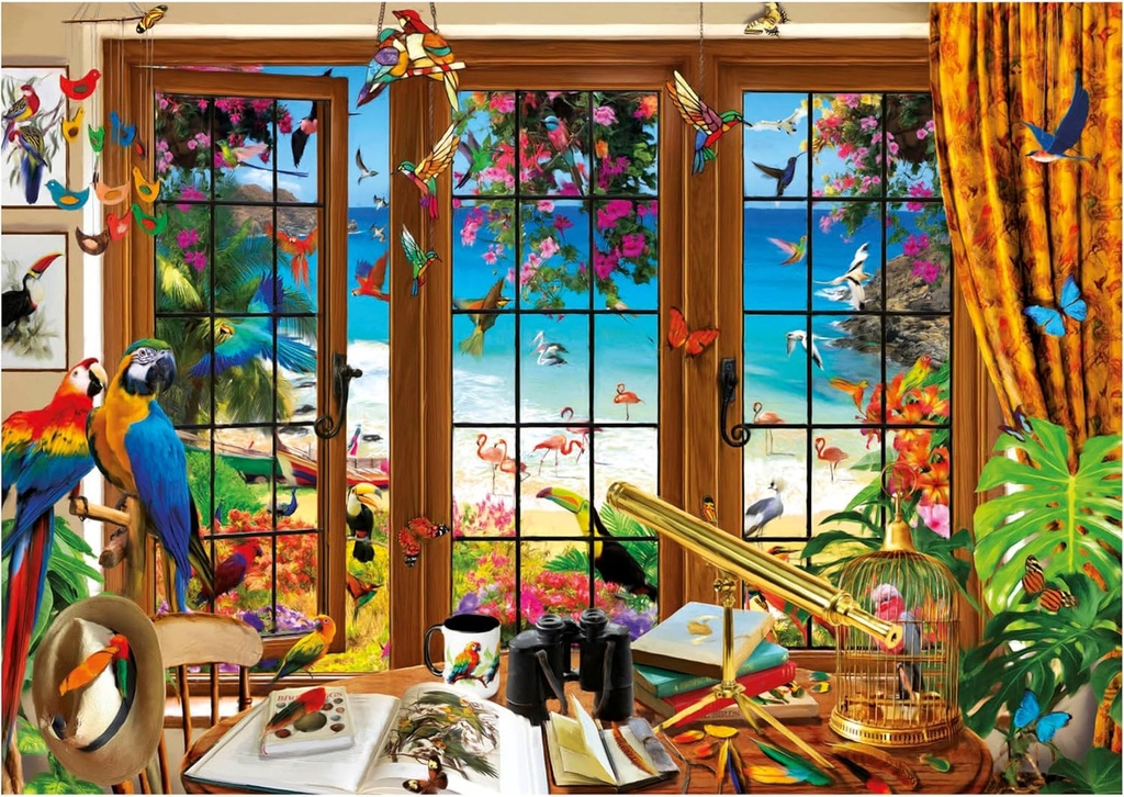 PUZZLE 1500 VENTANA OBSERVADOR AVES EDUCA 20333
