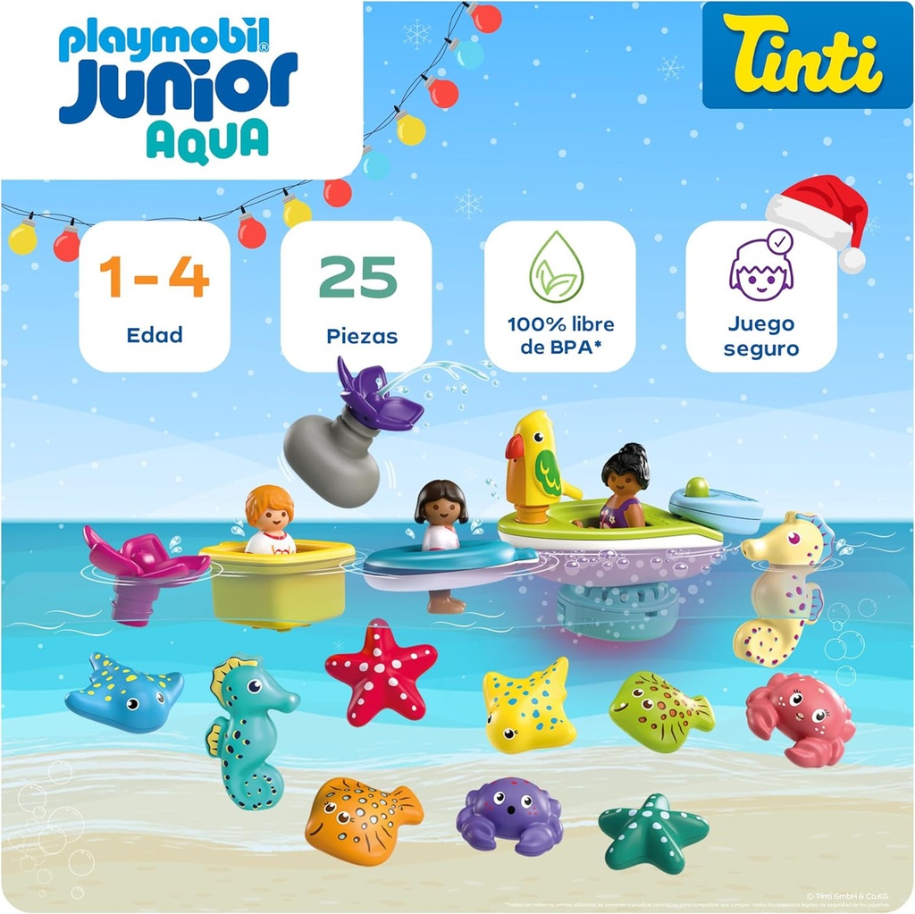 Calendario adviento JUNIOR & Tinti: cuenta atrás navideña en el baño PLAYMOBIL 71777