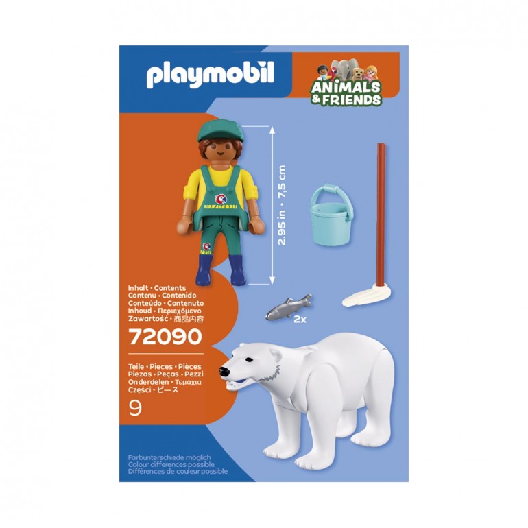 Zoo: Oso polar y cuidador PLAYMOBIL 72090