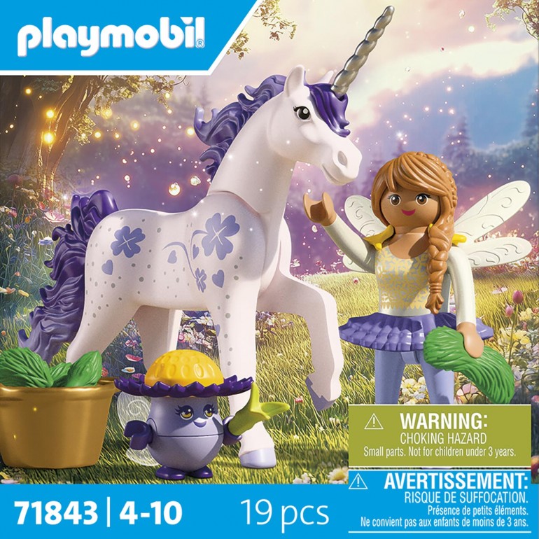 Coleccionable Unicornio Lucky Lavender con hada PLAYMOBIL 71843
