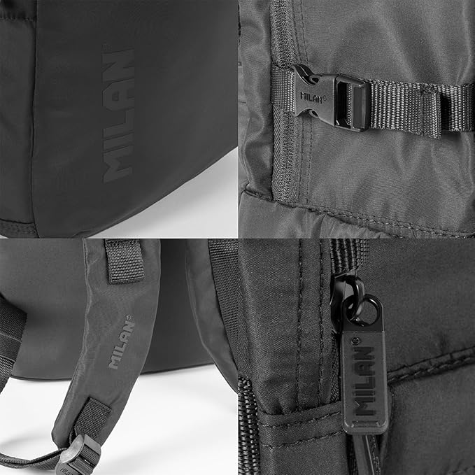 Mochila 5 cremalleras (25L) colección Shadow negro