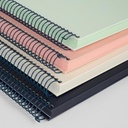 Cuaderno A4 con espiral y tapa dura, papel a líneas (7 mm), 120 hojas de 95 gr/m², colección 430 since 1918, azul