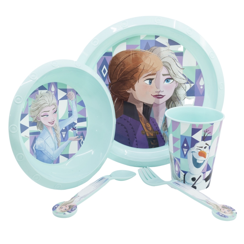 STOR SET EASY 5 PCS (PLATO, CUENCO, VASO 260 ML Y CUBIERTOS) EN ESTUCHE FROZEN ICE MAGIC 74215