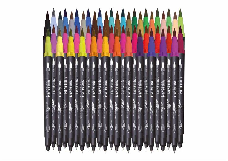 MALETIN 48 ROTULADORES FINE BRUSH CREATIVE 2 PUNTA
