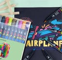 ESTUCHE ACRILICOS PINCEL 2  EN 1 ,