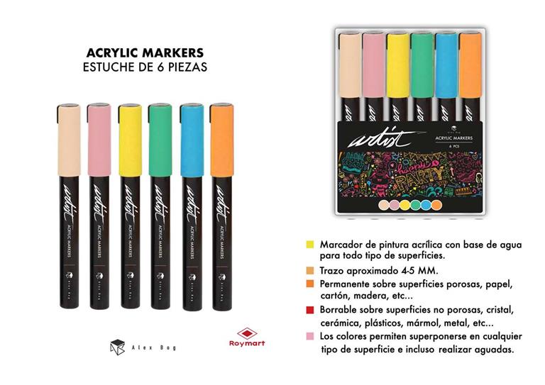 ESTUCHE ACRILICOS GAMA ARTIST,6