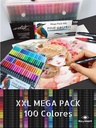 MEGAPACK XXL 100 ROTULADORES FINE BRUSH 2 PUNTA