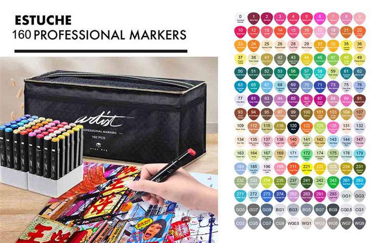 LUXURY CANVAS GAMA ARTIST 160 COLORES