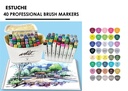 CANVAS LUXE PROFESSIONAL BRUSH MARKER 40 COLORES