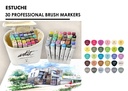 CANVAS LUXE PROFESSIONAL BRUSH MARKER 30 COLORES
