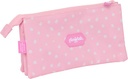 PORTATODO TRIPLE RECICLADO GLOWLAB KIDS "SWEET HOME" 22x12x3cm