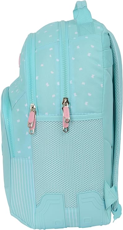 MOCHILA DOBLE ADAPT.CARRO RECICLADO MOOS "BUTTERFLIES" 32x42x15cm