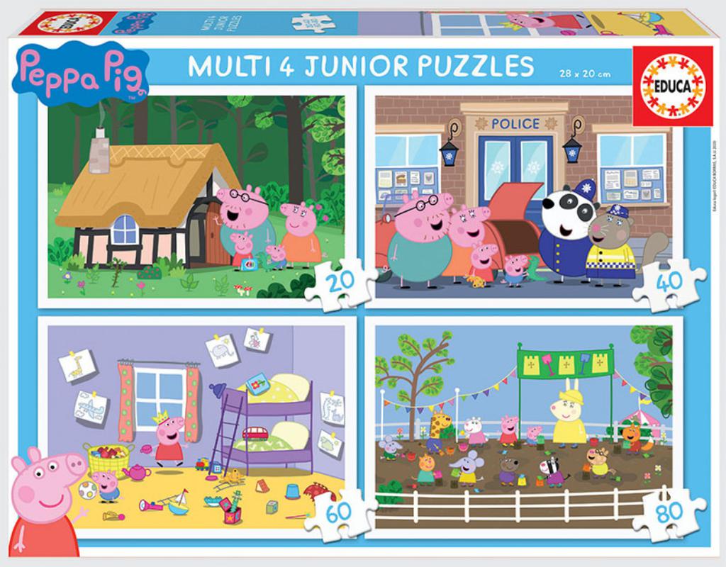 PUZZLE MULTI 4 JR PEPPA PIG FSC(R) EDUCA 18645