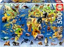 PUZZLE 500 ESPECIES PELIGRO EXTINCIÓN EDUCA 19908