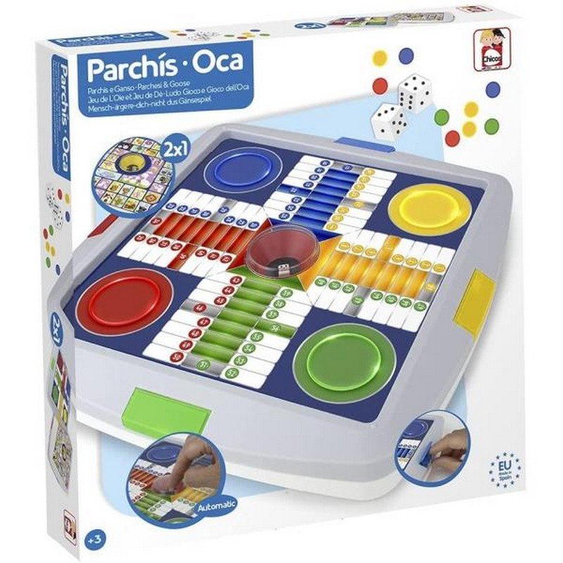 Juego del Parchís y de la Oca con dado automático CHICOS 64001