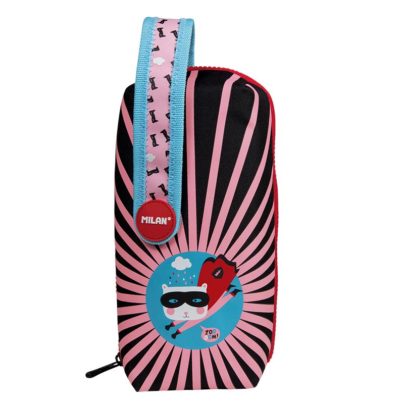 Kit 4 estuches con contenido Super Heroes rosa xxcm